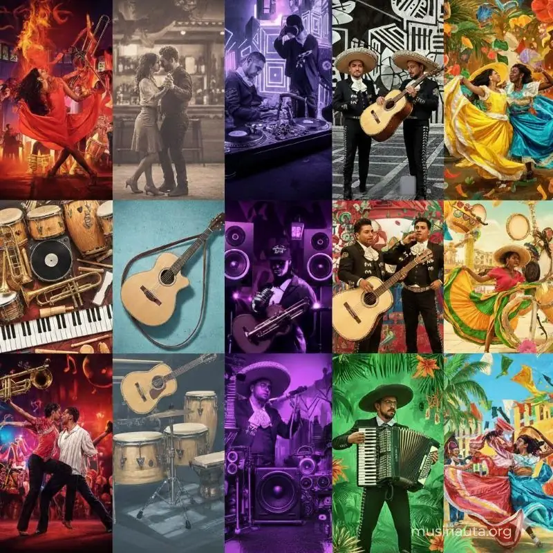 Tabla comparativa de características principales de los géneros de música latina